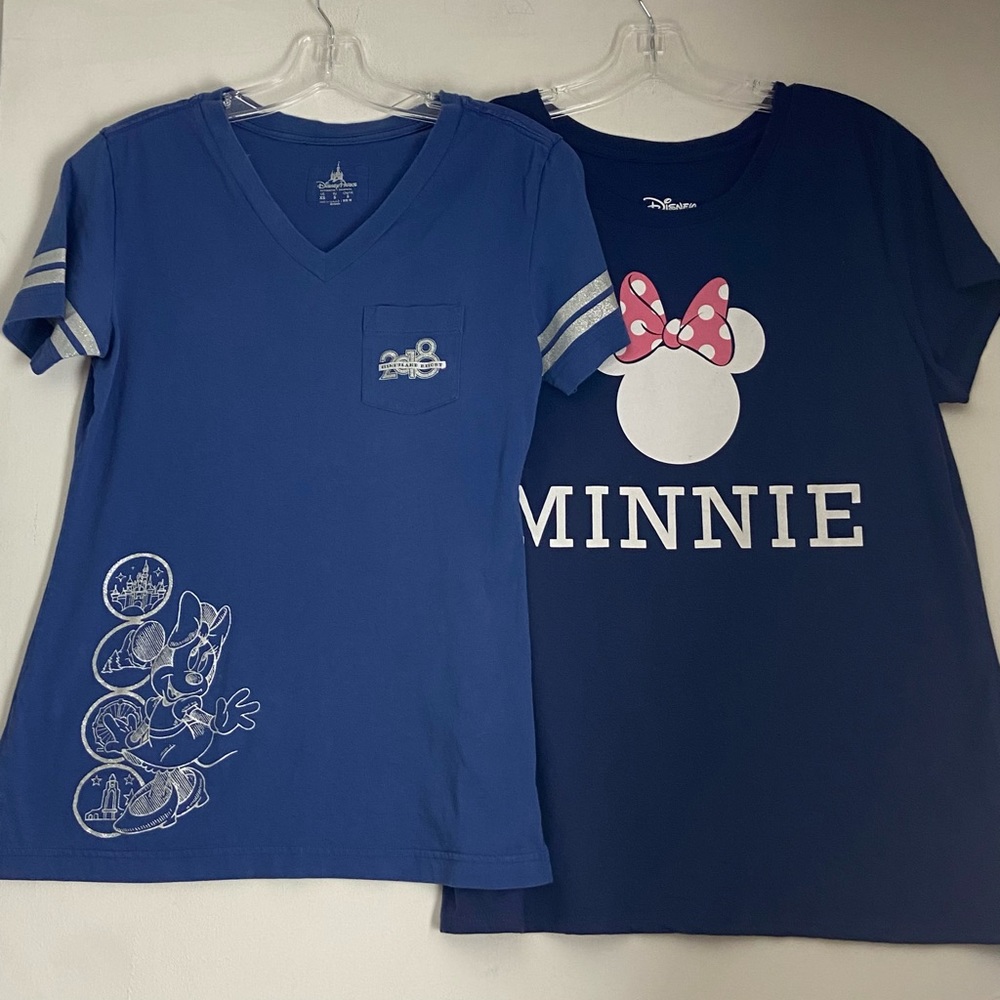 Disney Lot of Two Minnie Mouse T-shirts (1) Size medium (1) Size XS (609)